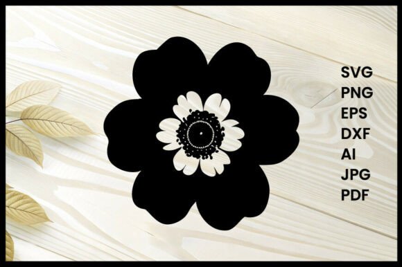 Anemone Flower Silhouette Illustration