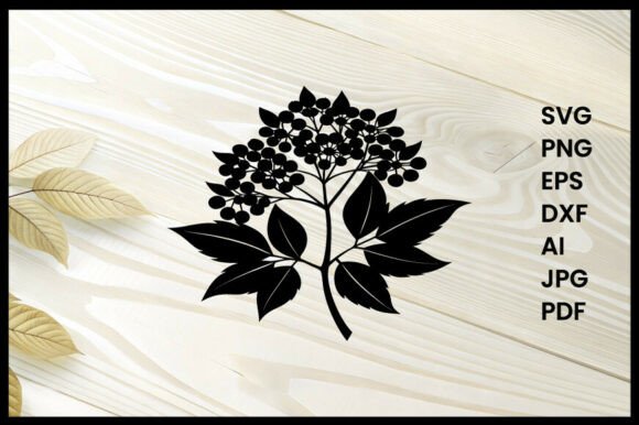 Elderberry Silhouette Vector