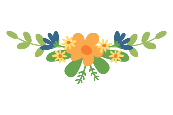 Floral Pattern Element. Wedding Decorati