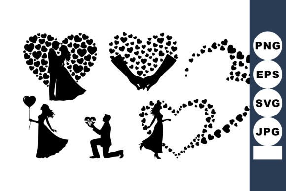 Romantic Love Heart Wedding Vector