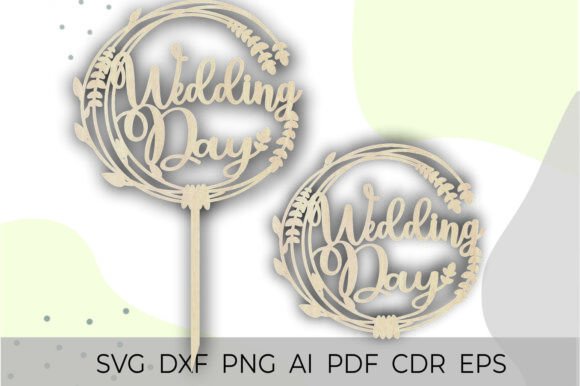 Wedding Day Cake Topper Svg, Mr and Mrs