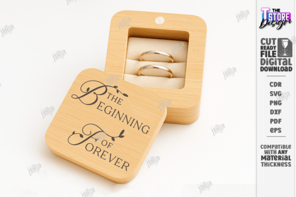 Wedding Ring Box Laser Cut Jewelry Box