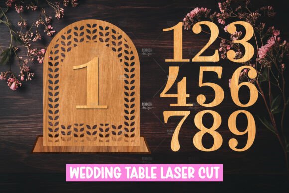 Wedding Table Numbers SVG – Laser Cut St